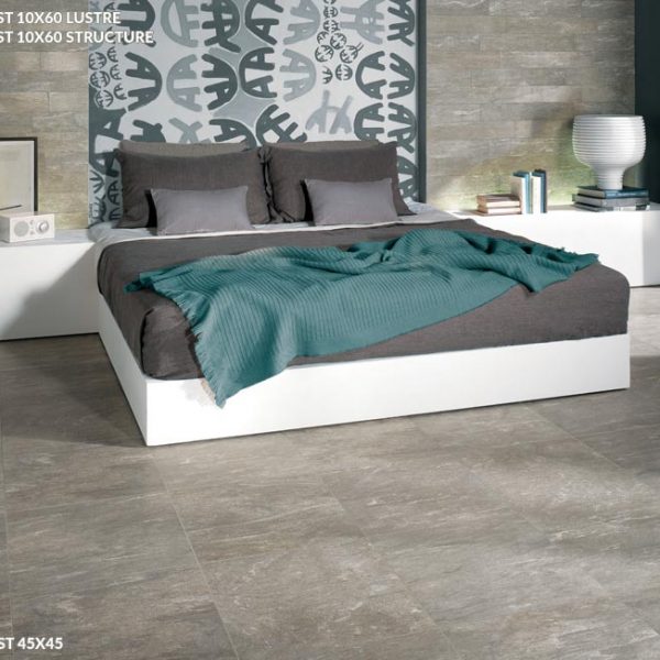 Cast 45x45 Lustre Structure 10x60 - Feinsteinzeug Steinfliesen Optik