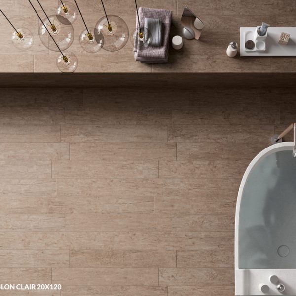 Tablon Clair 20x120 - Feinsteinzeug Fliesen in Holzoptik