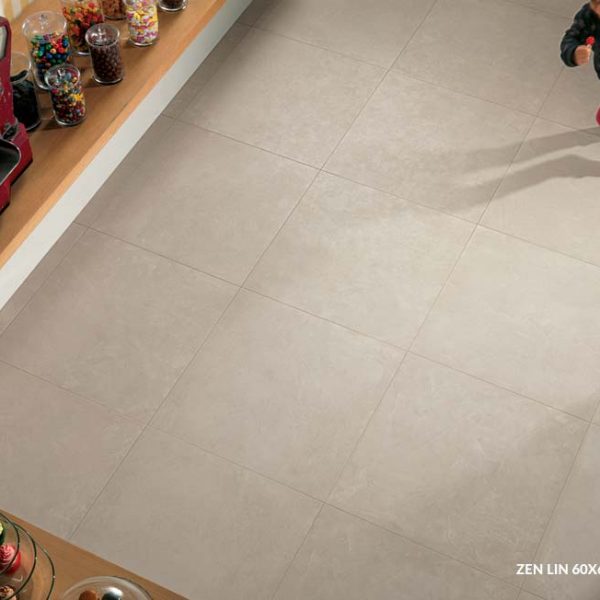 Zen Lin 60x60 - Feinsteinzeug Fliesen in Harzoptik