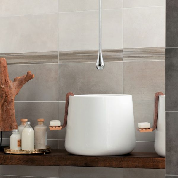 Azimut Foncé, Chaud et Clair 22,5x45, Listel Licorne 7x45 - Fliesen 22,5x45