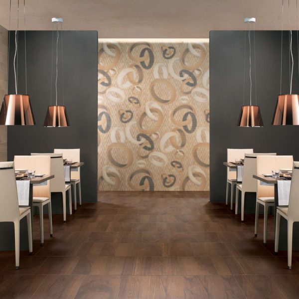 Noa Bruni 30x60, Noa Naturel 15x90 - Fliesen für Restaurant