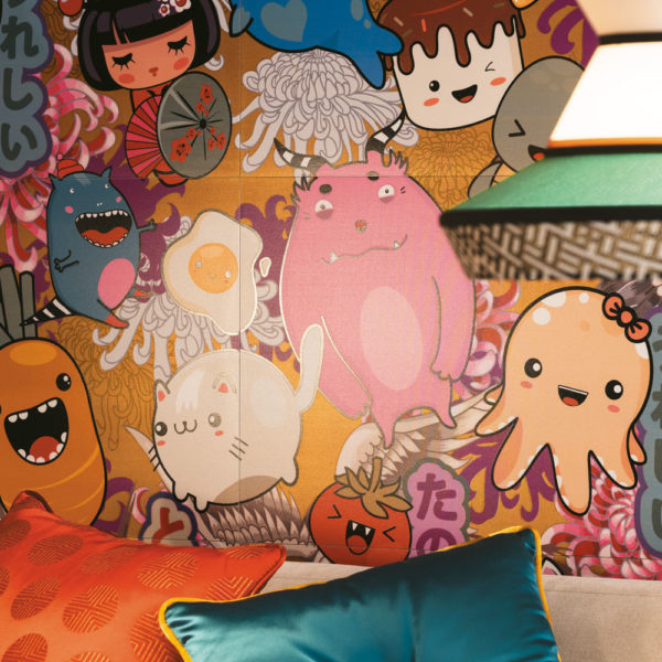 Kawaii Küchenfliesen Effekt Wallpaper 80x80