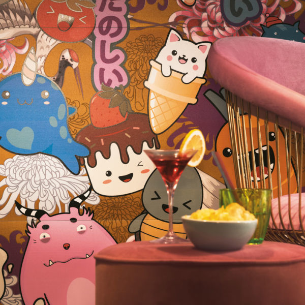 Kawaii Küchenfliesen Effekt Wallpaper 80x80