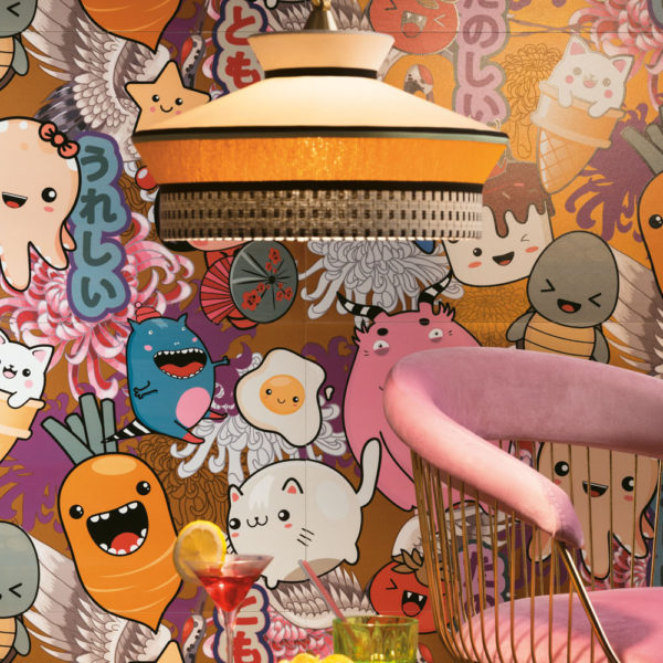 Kawaii Küchenfliesen Effekt Wallpaper 80x80