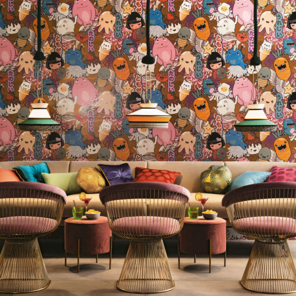 Kawaii Küchenfliesen Effekt Wallpaper 80x80