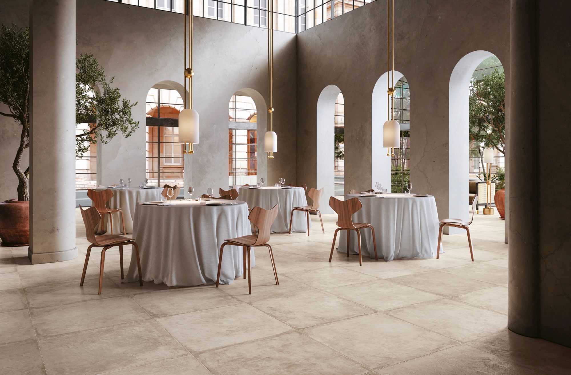 Fliesen 120x120  in Steinoptik  im rustikalen Stil