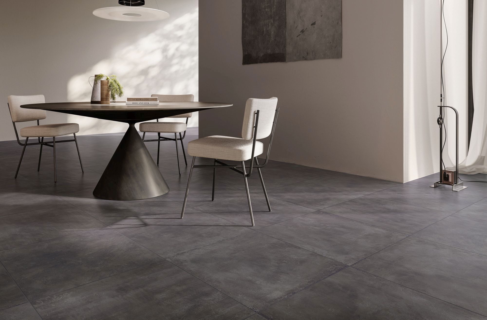  XXL Fliesen in Betonoptik im industriellen Stil