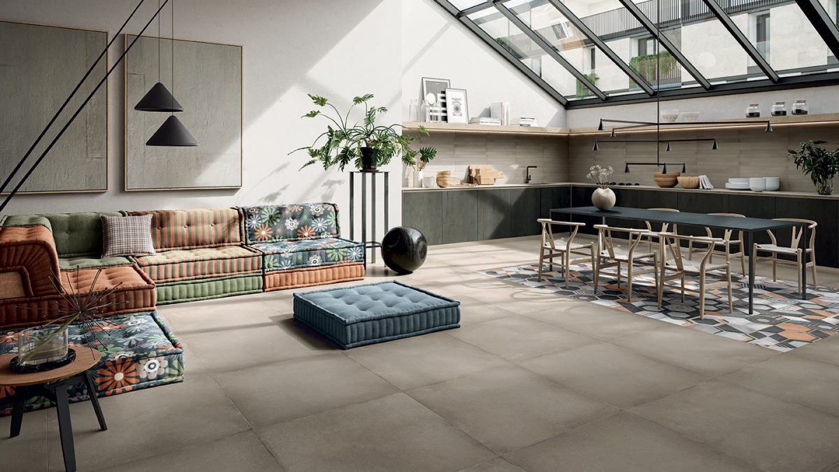 Fliesenfeld  für die Offene Küche