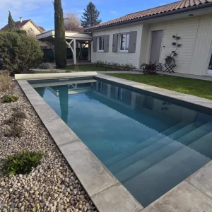 Pool mit „Château“-Kollektion – Bazzoli Paysagiste