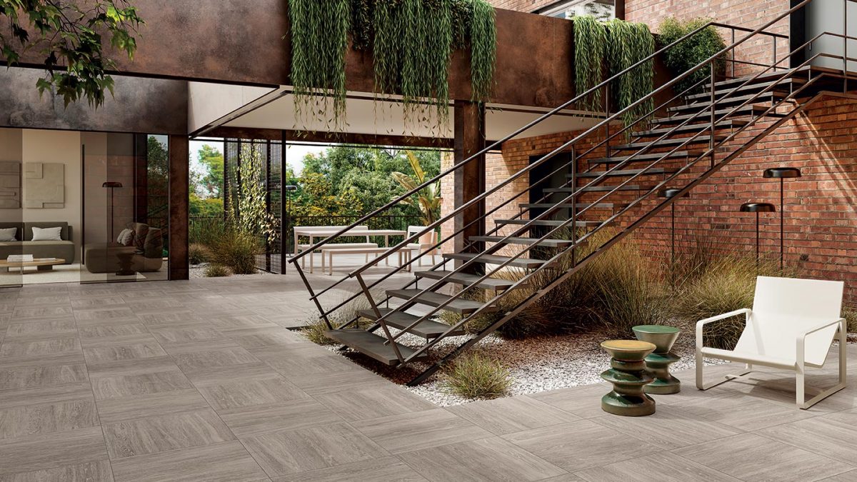 Biophilic  Design  mit  Fliesen Holzoptik