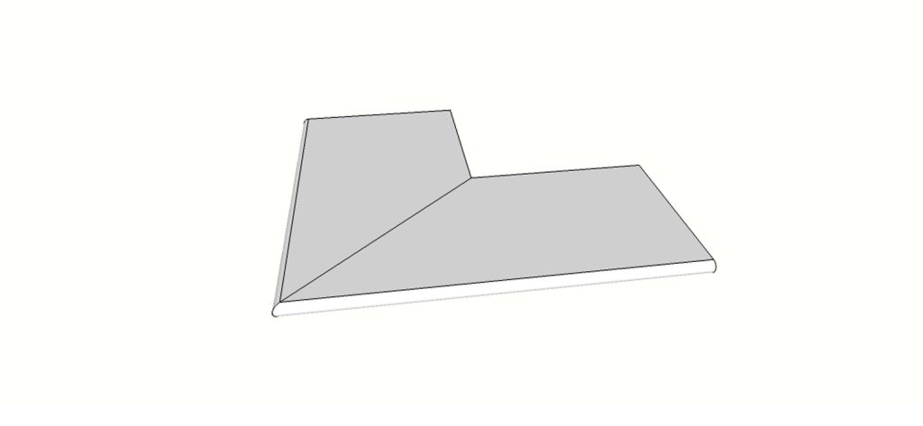 Inneneckstein (2 Stk.) mit 1/2 abgerundeter Antirutschkante <span style="white-space:nowrap;">30x60 cm</span> &nbsp; <span style="white-space:nowrap;">st. 20mm</span>