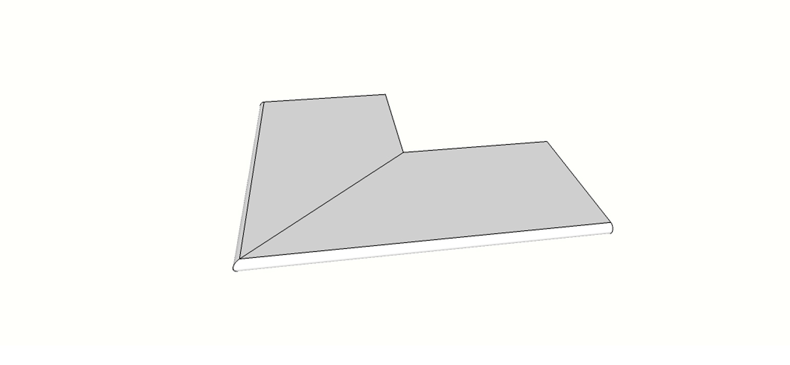 Außeneckstein (2 Stk.) mit 1/2 abgerundeter Kante <span style="white-space:nowrap;">30x60 cm</span> &nbsp; <span style="white-space:nowrap;">st. 20mm</span>