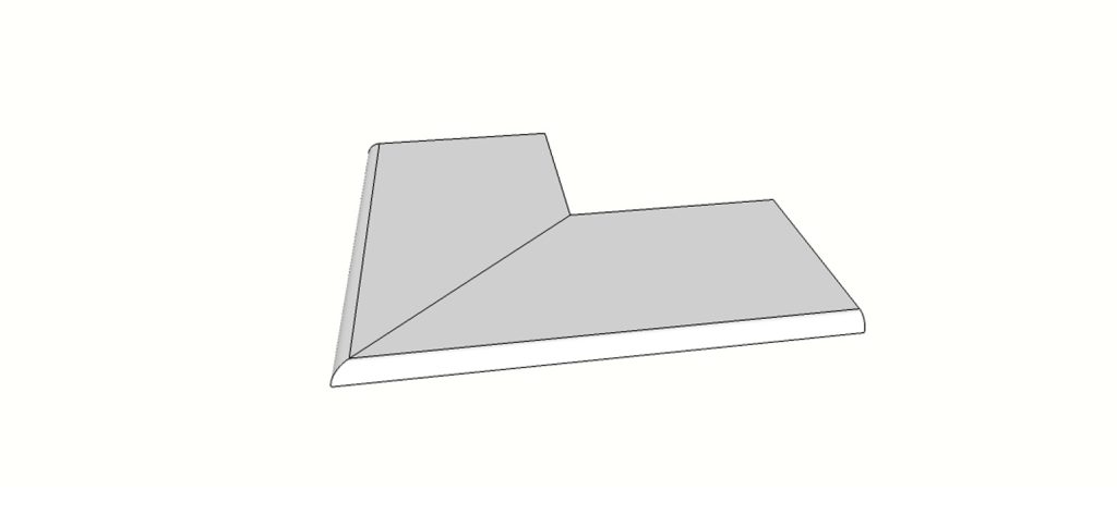 Inneneckstein (2 Stk.) mit 1/2 abgerundeter Antirutschkante <span style="white-space:nowrap;">30x60 cm</span> &nbsp; <span style="white-space:nowrap;">st. 20mm</span>