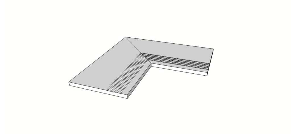 Außeneckstein (2 Stk.) mit 1/2 abgerundeter Antirutschkante <span style="white-space:nowrap;">30x60 cm</span> &nbsp; <span style="white-space:nowrap;">st. 20mm</span>