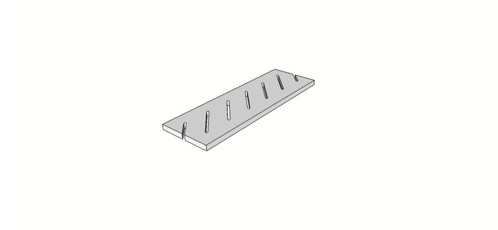 Gerades Gitter <span style="white-space:nowrap;">20x60 cm</span> &nbsp; <span style="white-space:nowrap;">st. 20mm</span>