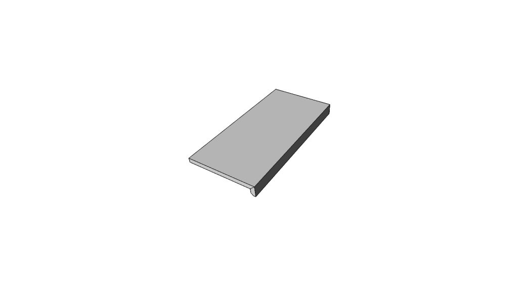 Gerader Rand krummlinigen Winkel <span style="white-space:nowrap;">60x60 cm</span> &nbsp; <span style="white-space:nowrap;">st. 20mm</span>