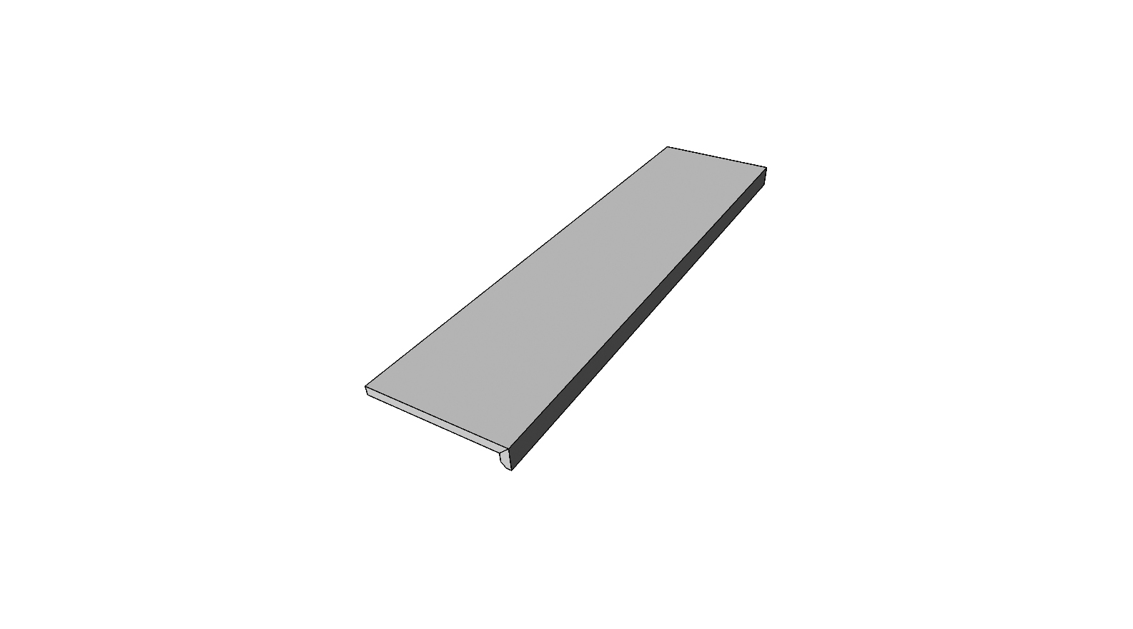 L-Kante geklebt <span style="white-space:nowrap;">30x60x5 cm</span> &nbsp; <span style="white-space:nowrap;">st. 20mm</span>