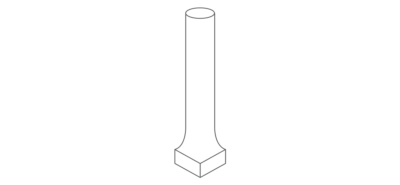 Ausgehender Winkel <span style="white-space:nowrap;">3x10 cm</span>