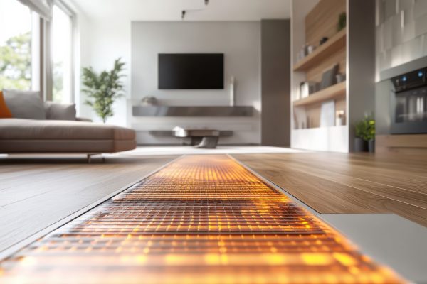An Informative Illustration Depicting a Modern Underfloor Heating System for Homeowners and Builders