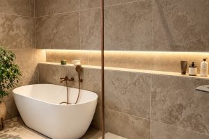 Solithe Feinsteinzeug in Steinoptik - Colombine Viallet Architecte